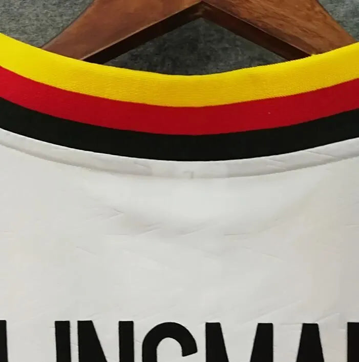 1994 Germany Home White Retro Soccer Jersey Detail 3
