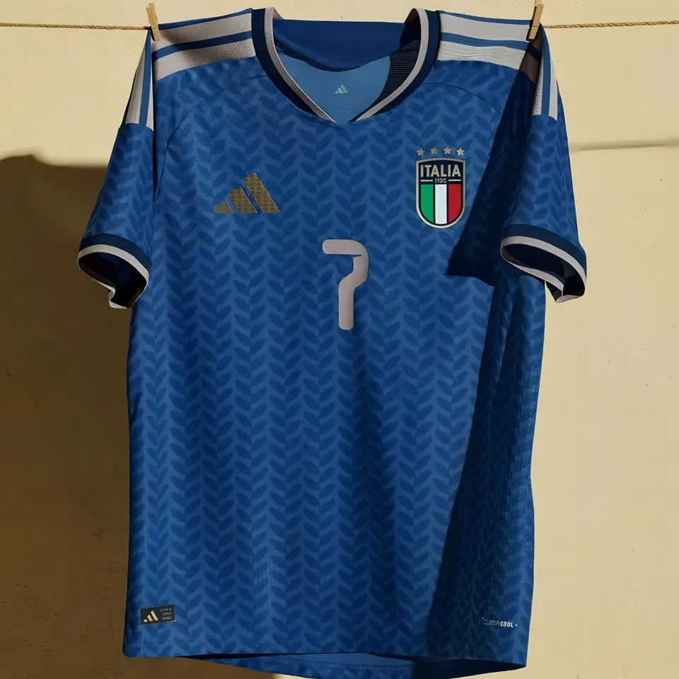 2026/27 Italy 1:1 Quality Home Blue Fans Soccer Jersey Detail 4