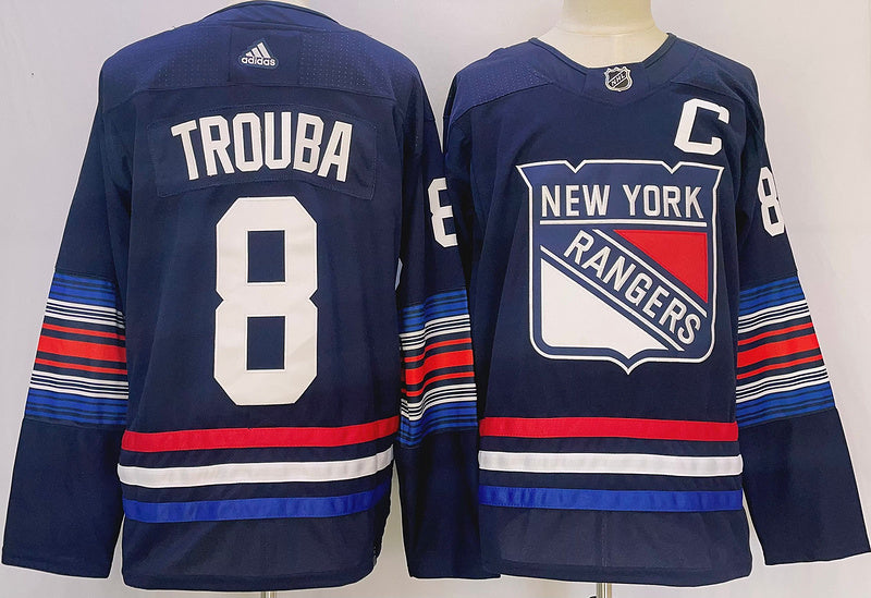 Men's New York Rangers Jacob Trouba #8 Blue Player Jerseys