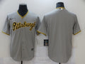 Men's Pittsburgh Pirates Gray Road Authentic Blank Jerseys