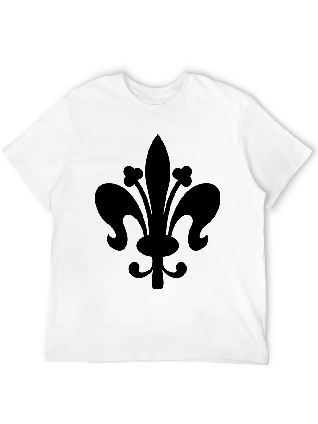 Black Fleur-de-lis Graphic T-Shirt
