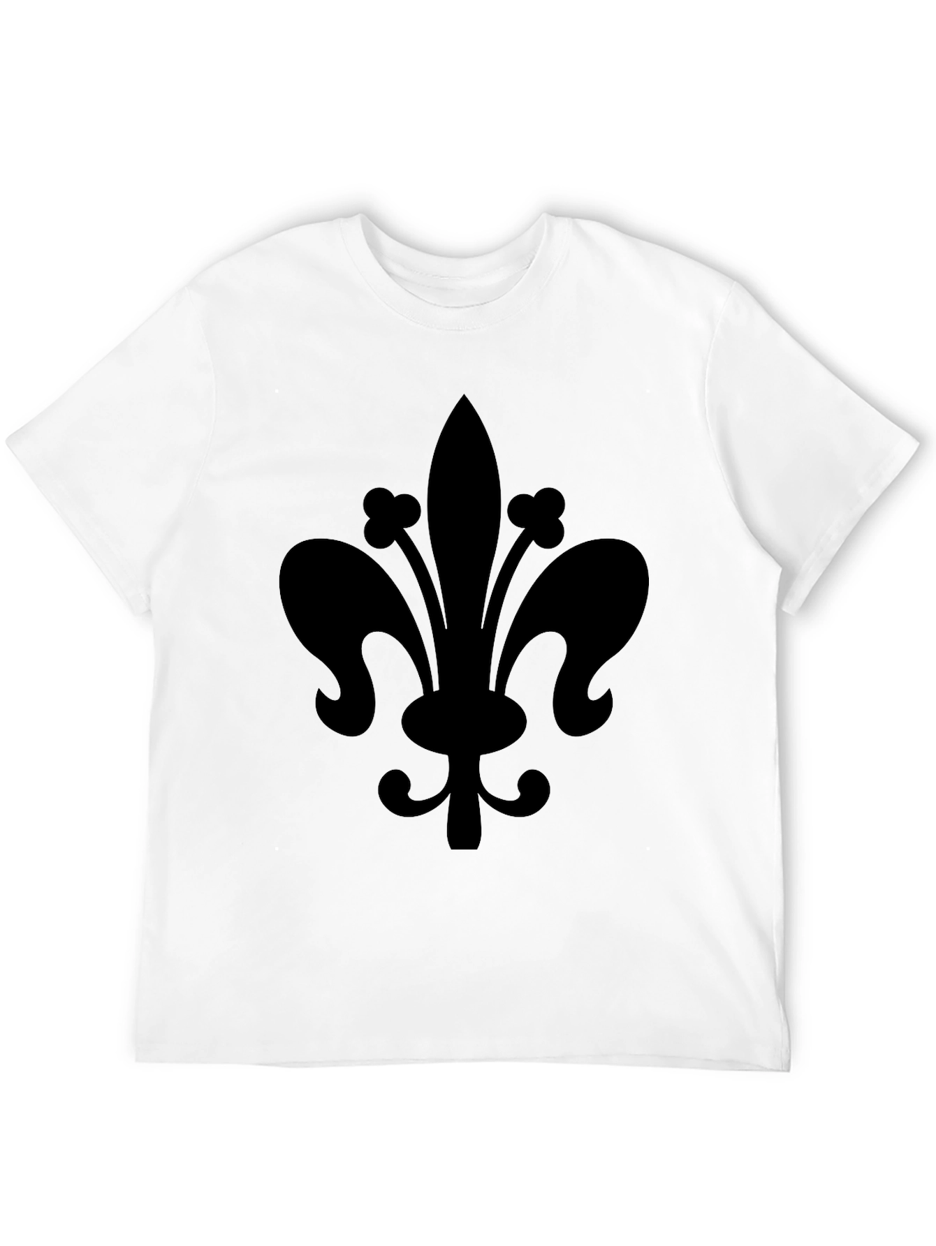 Black Fleur-de-lis Graphic T-Shirt