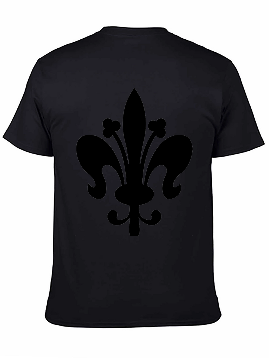 Black Fleur-de-lis Graphic T-Shirt