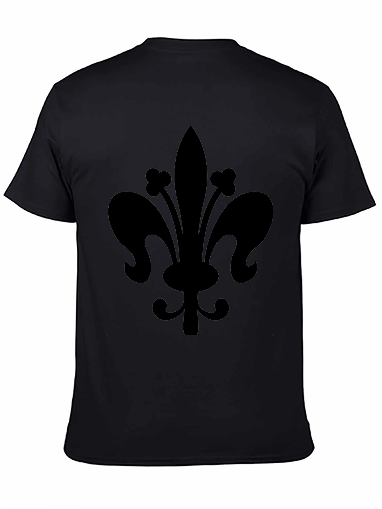 Black Fleur-de-lis Graphic T-Shirt