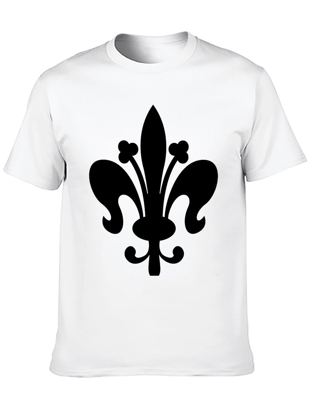 Black Fleur-de-lis Graphic T-Shirt