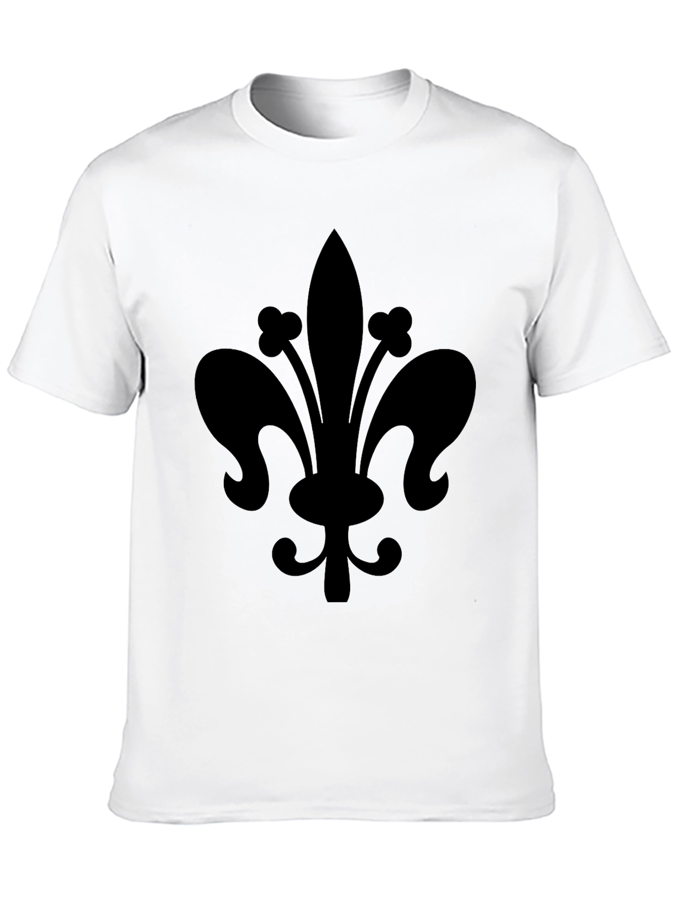 Black Fleur-de-lis Graphic T-Shirt