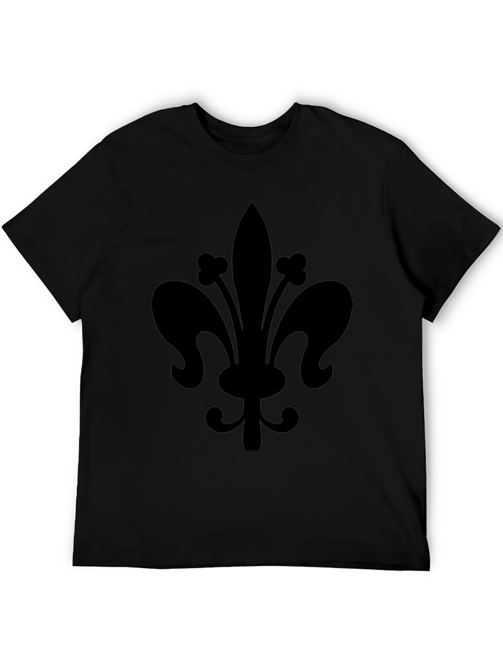 Black Fleur-de-lis Graphic T-Shirt