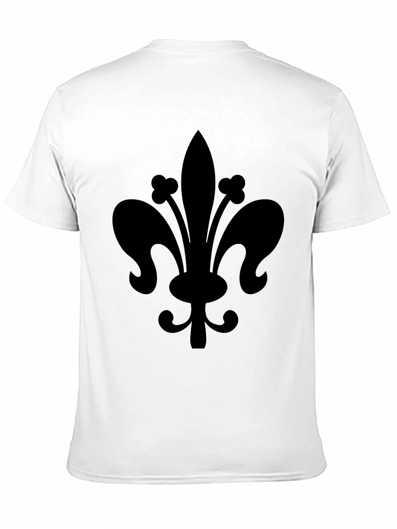 Black Fleur-de-lis Graphic T-Shirt
