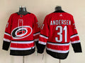 Men's Carolina Hurricanes Frederik Andersen #31 Red Player Game Jerseys