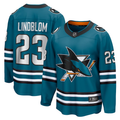 Men's San Jose Sharks Oskar Lindblom #23 Teal Home Breakaway Jerseys