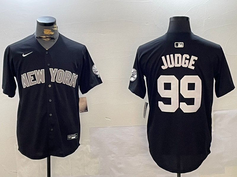 Men's New York Yankees Aaron Judge #99 Black Game Jerseys