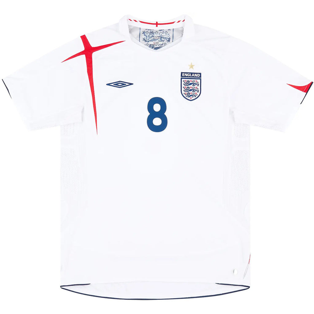 Lampard #8 Retro England Home Jersey World Cup 2006 Back