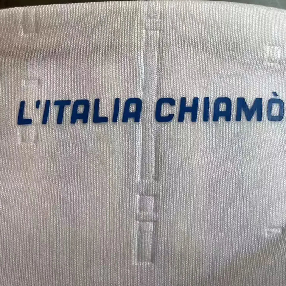 2024 Italy Away Whte Player Version Soccer Jersey Detail 2
