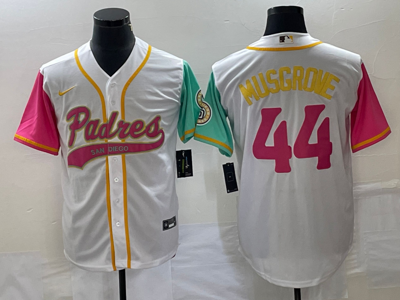 Men's San Diego Padres Joe Musgrove #44 White City Connect Replica Player Jerseys Joint Edition