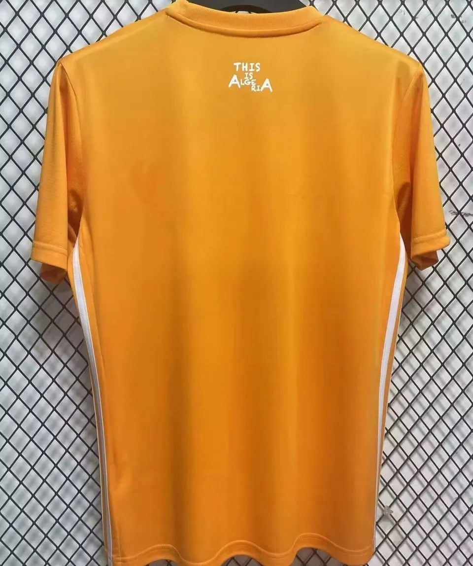 2025 Algeria Special Edition Yellow Fans Soccer Jersey Back