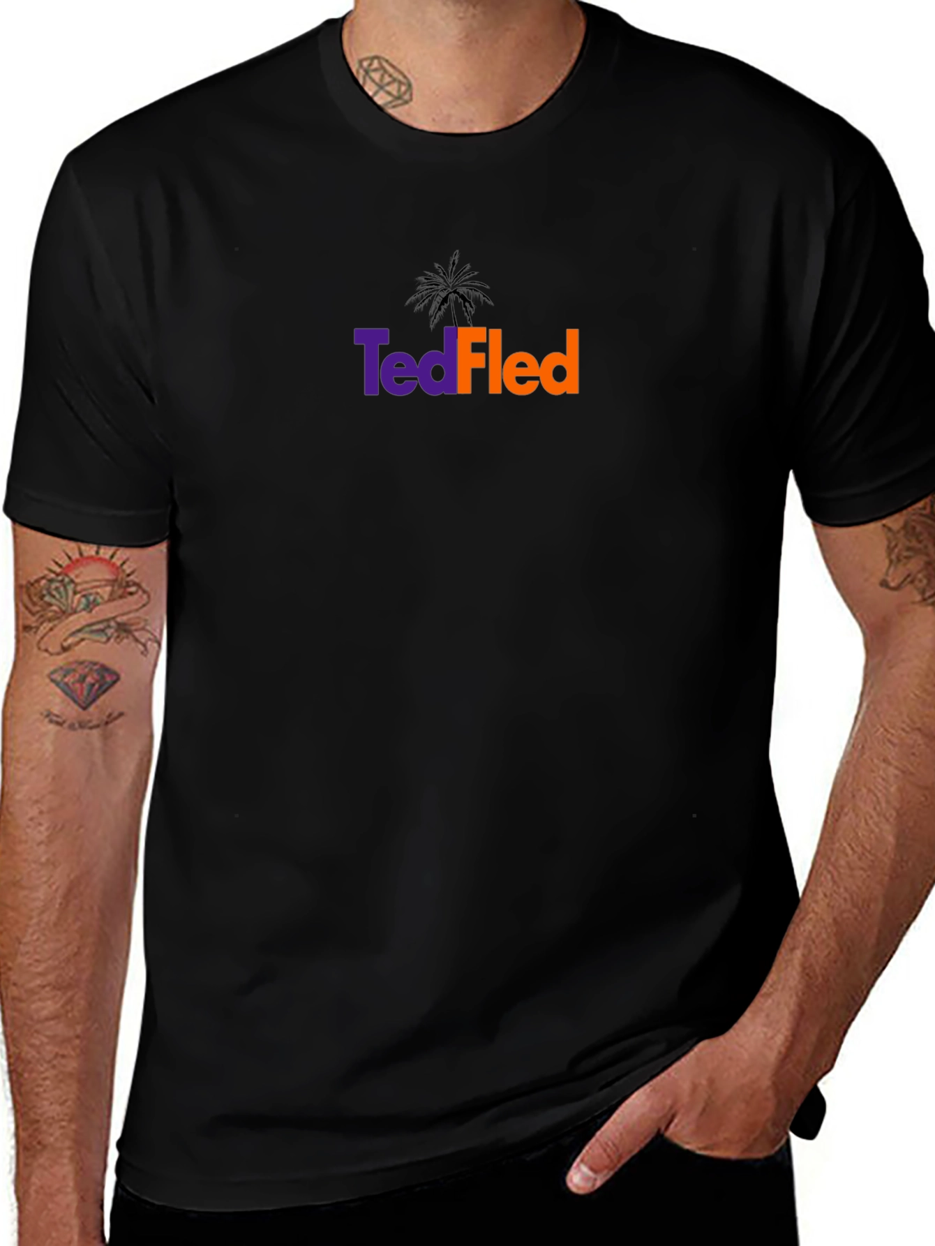 TedFled Funny T-Shirt - Black Novelty Tee