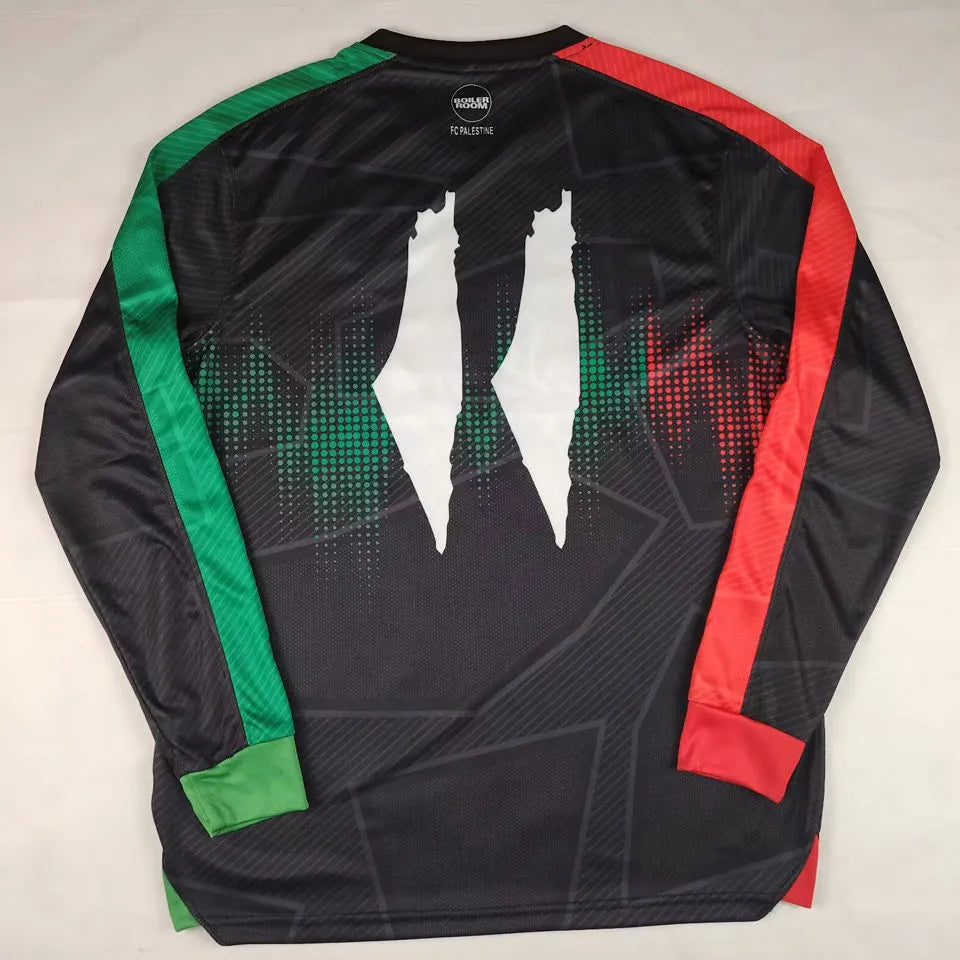 2025/26 FC Palestine Fans Long Sleeve Soccer Jersey 英文 背后带11 Back