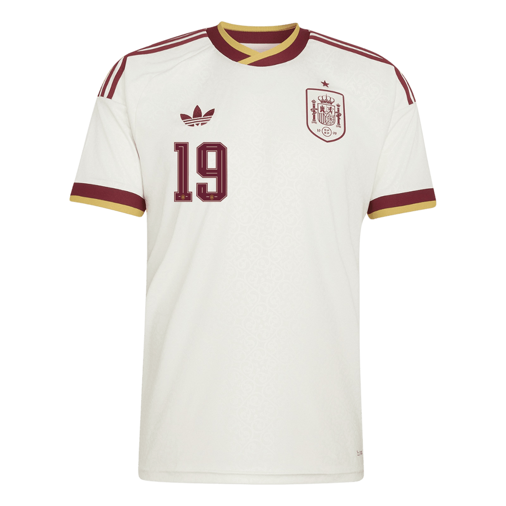 LAMINE YAMAL #19 Spain Away Soccer Jersey World Cup 2026 White Back