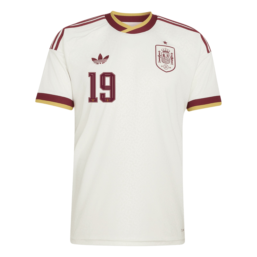 LAMINE YAMAL #19 Spain Away Soccer Jersey World Cup 2026 White Back