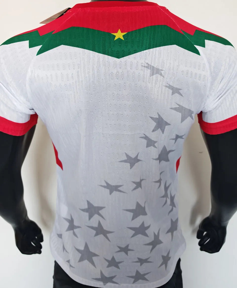 2025/26 Burkina Faso White Player Version Soccer Jersey Back
