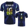 NEYMAR JR #10 Brazil 1:1 Quality Away Blue Fans Soccer Jersey 2026/27 ★★ Item NO.: 2153187 Front