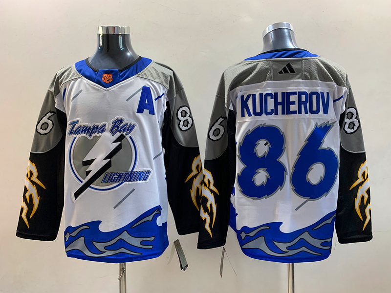 Men's Tampa Bay Lightning Nikita Kucherov #86 White Home Breakaway Player Jerseys