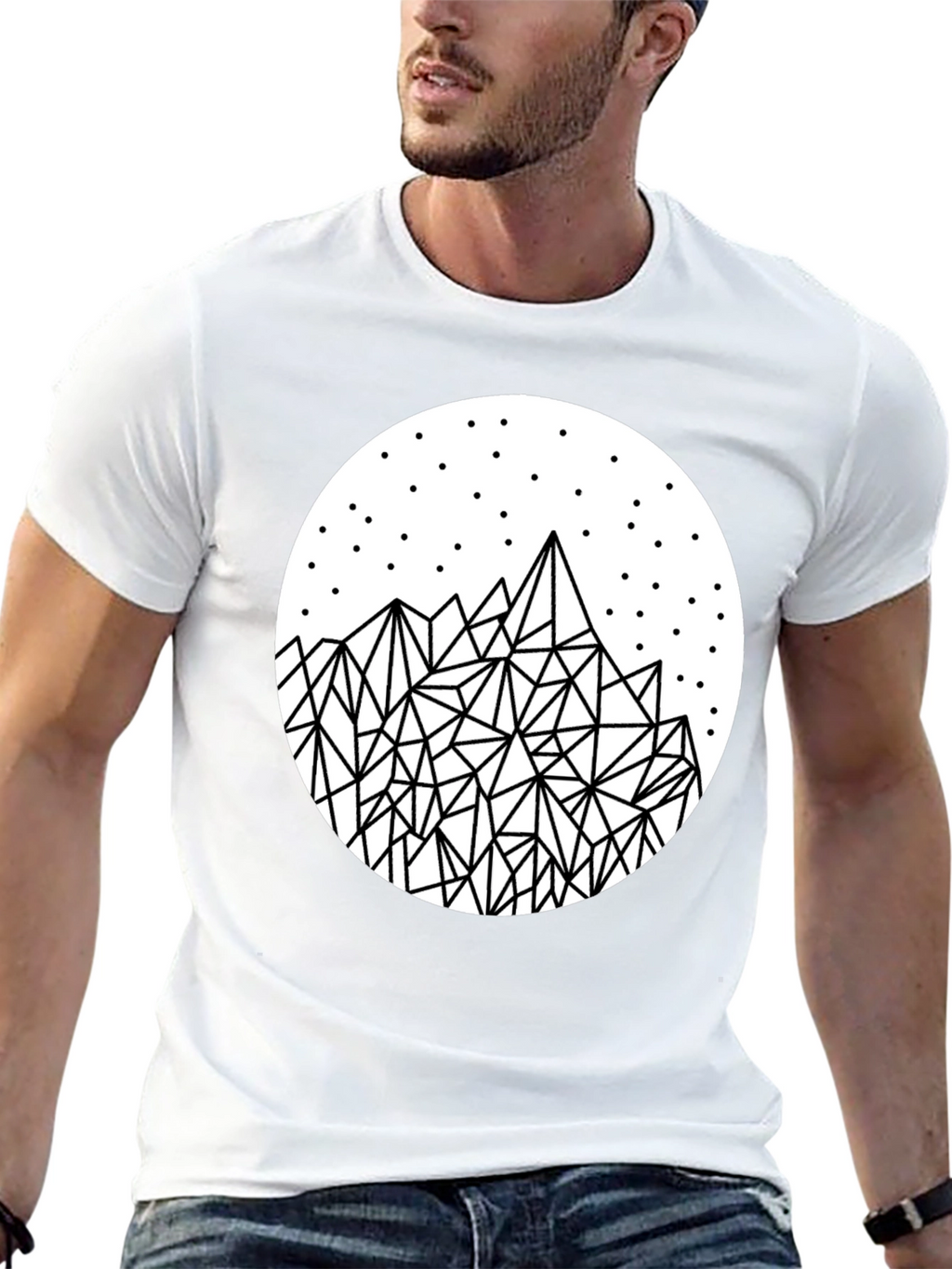 Geometric Mountainscape Tee