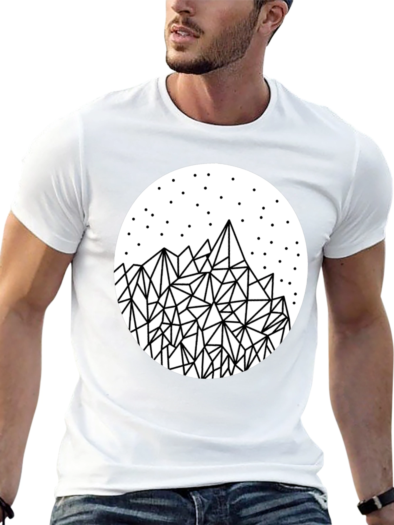 Geometric Mountainscape Tee