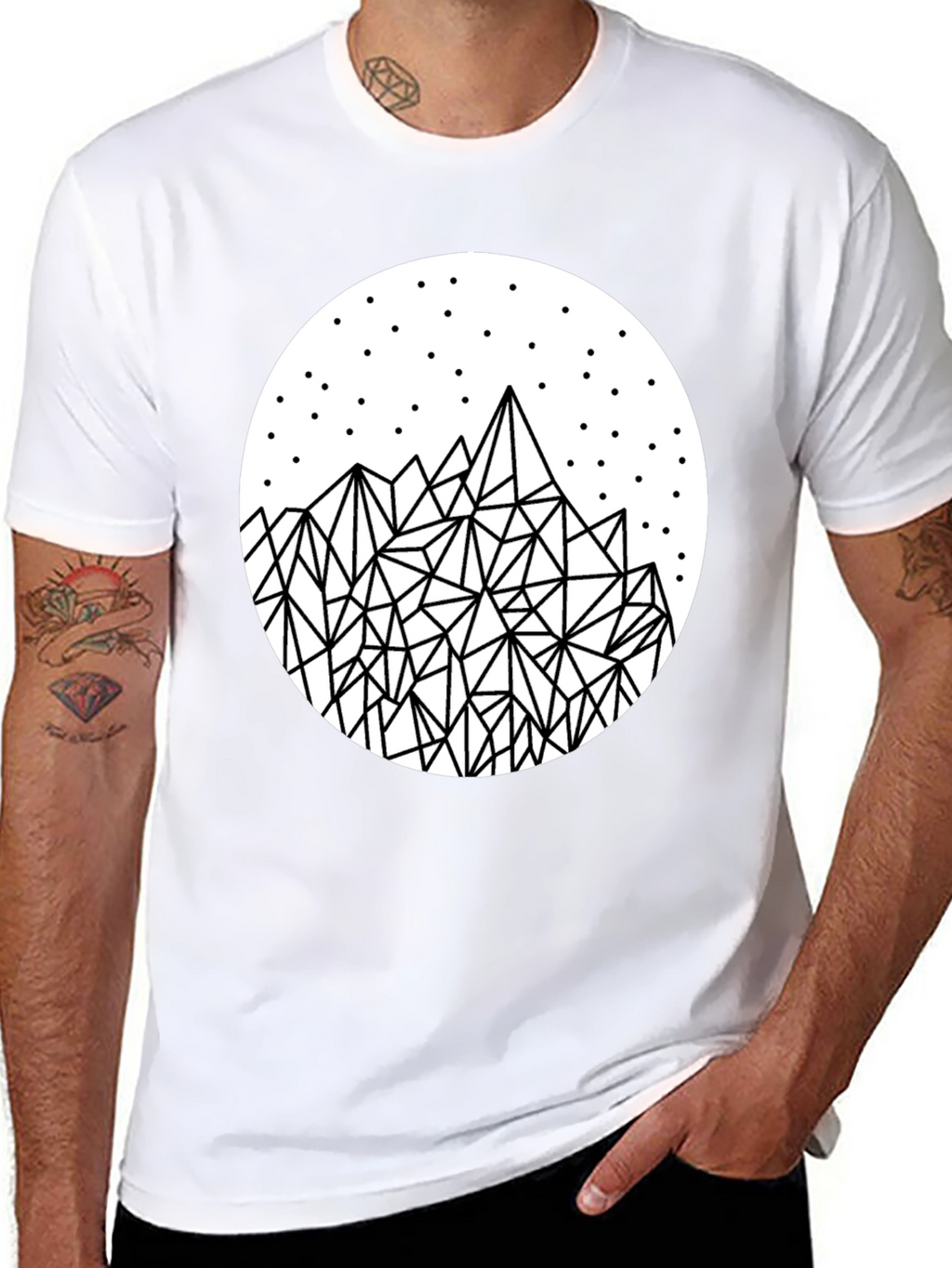 Geometric Mountainscape Tee