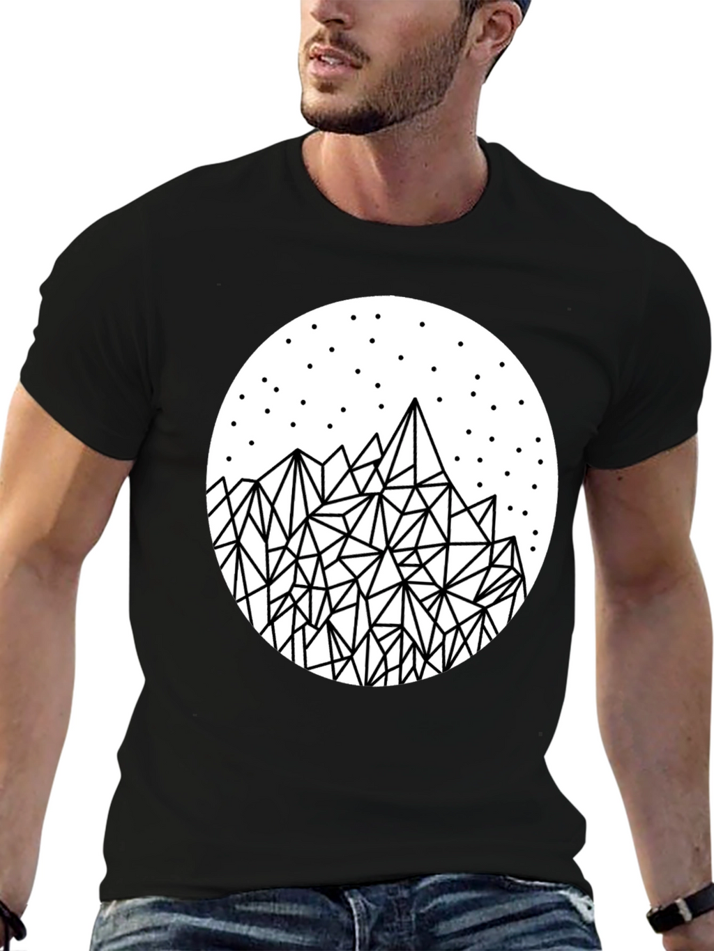 Geometric Mountainscape Tee