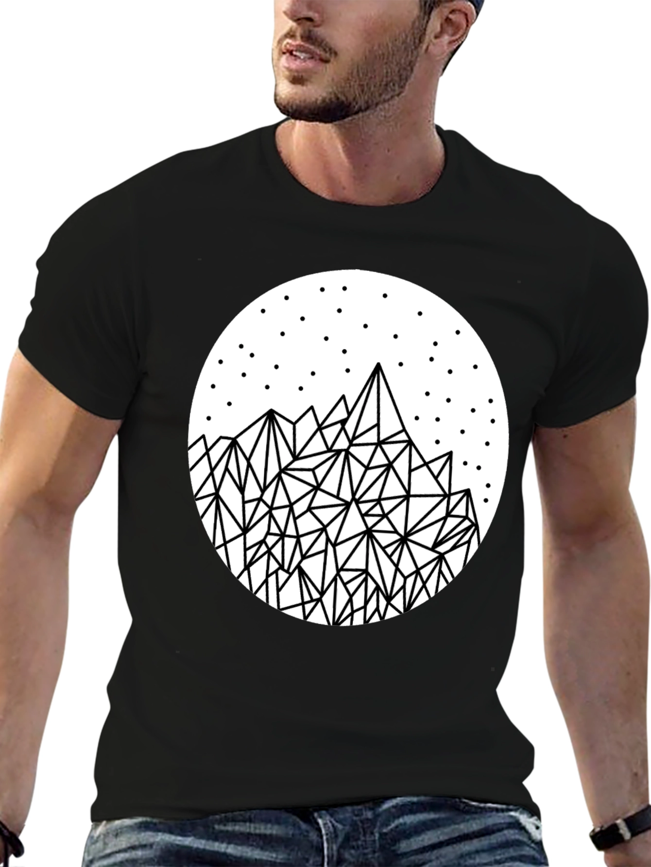 Geometric Mountainscape Tee