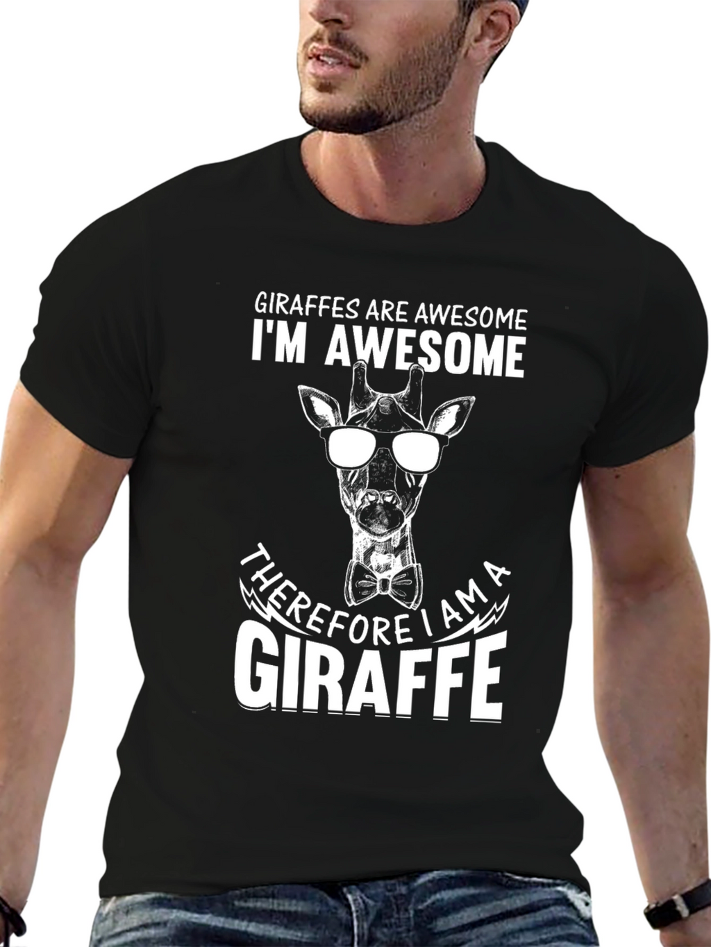Giraffe Awesome Graphic Tee - Cool Animal Design