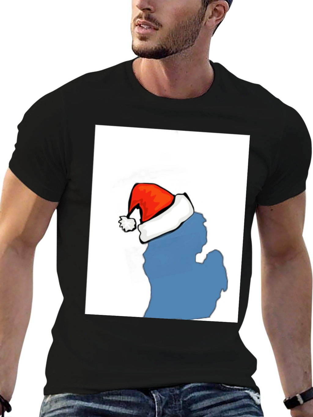 Michigan Santa Hat T-Shirt
