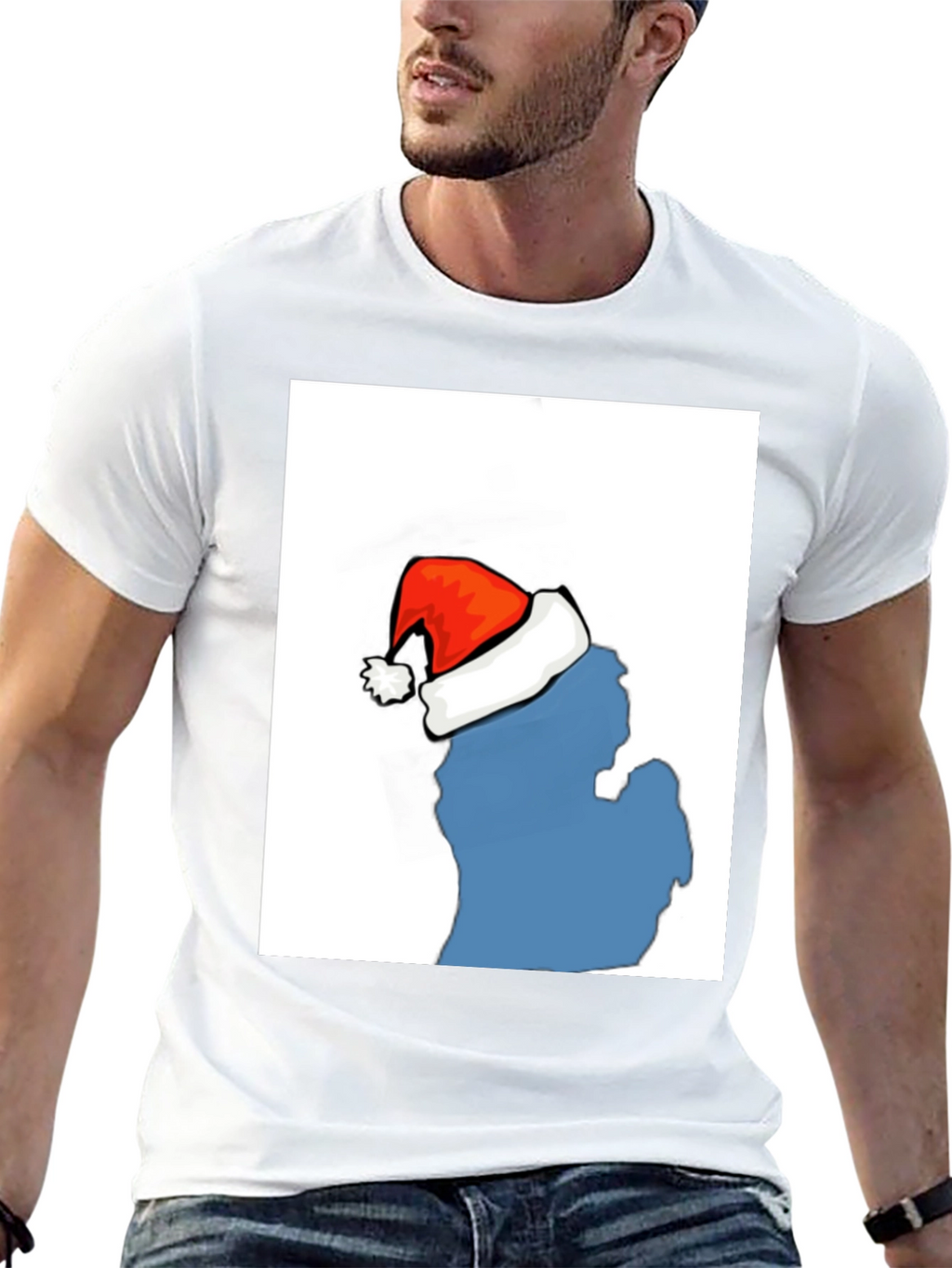 Michigan Santa Hat T-Shirt