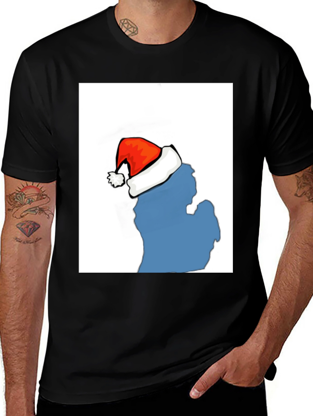 Michigan Santa Hat T-Shirt