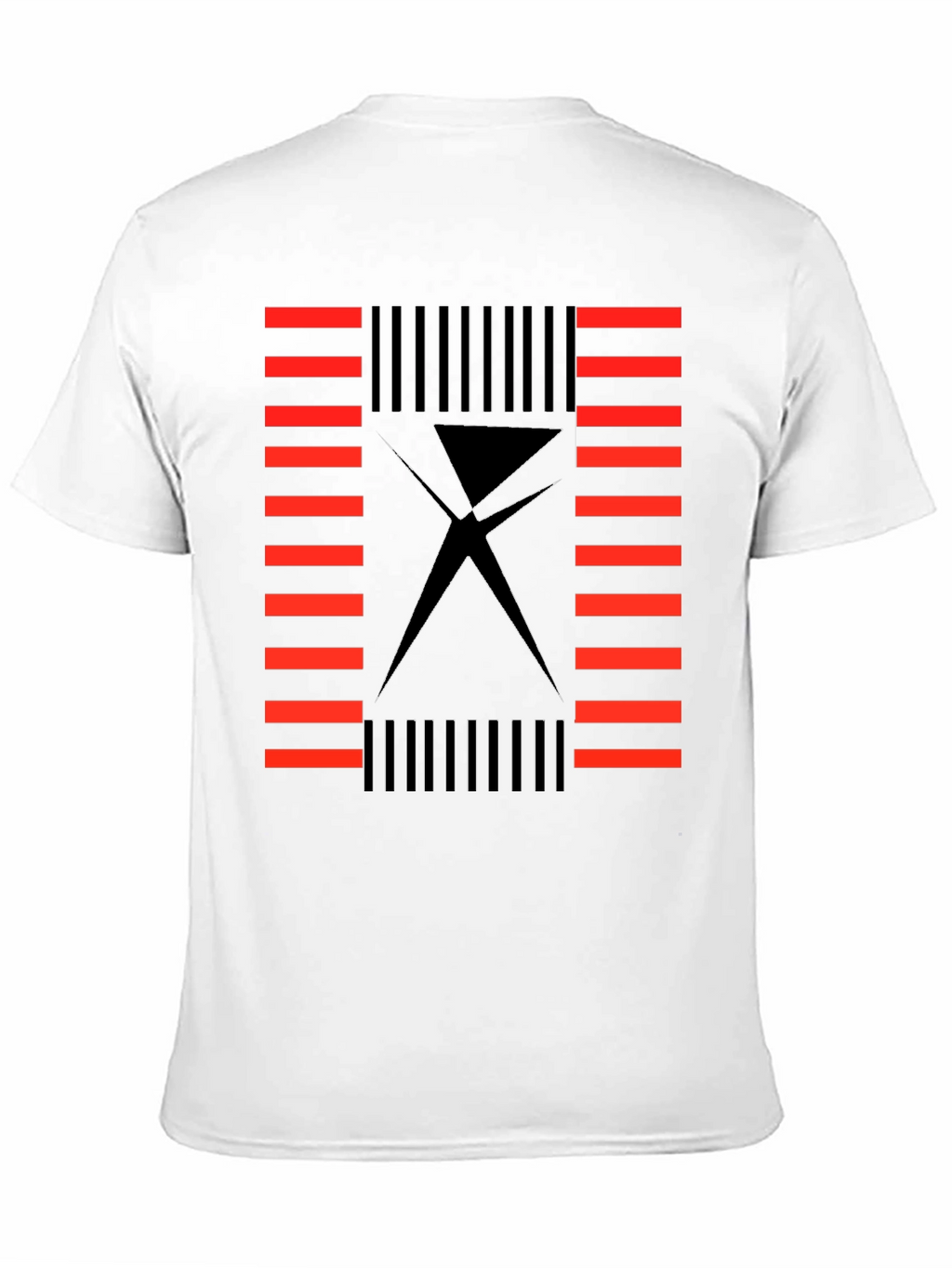 Abstract Geometric Black T-Shirt for Men