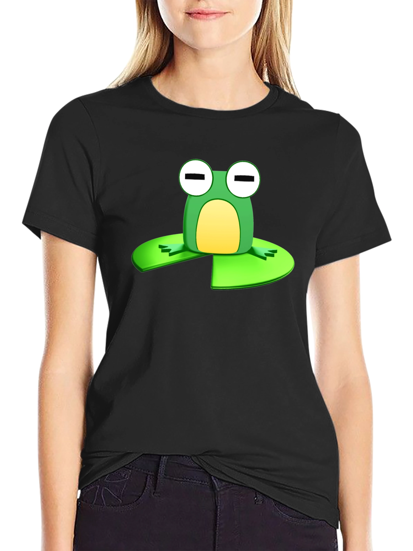 Frog on Lily Pad Graphic T-Shirt