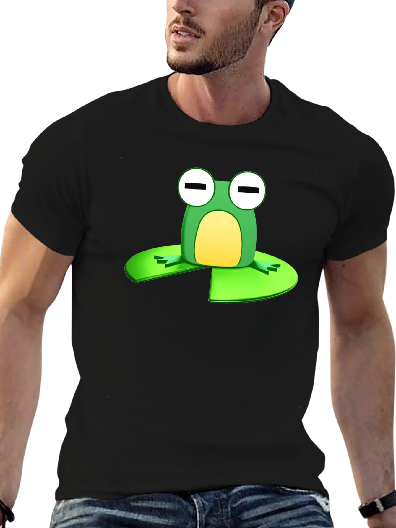 Frog on Lily Pad Graphic T-Shirt