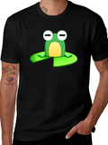 Frog on Lily Pad Graphic T-Shirt