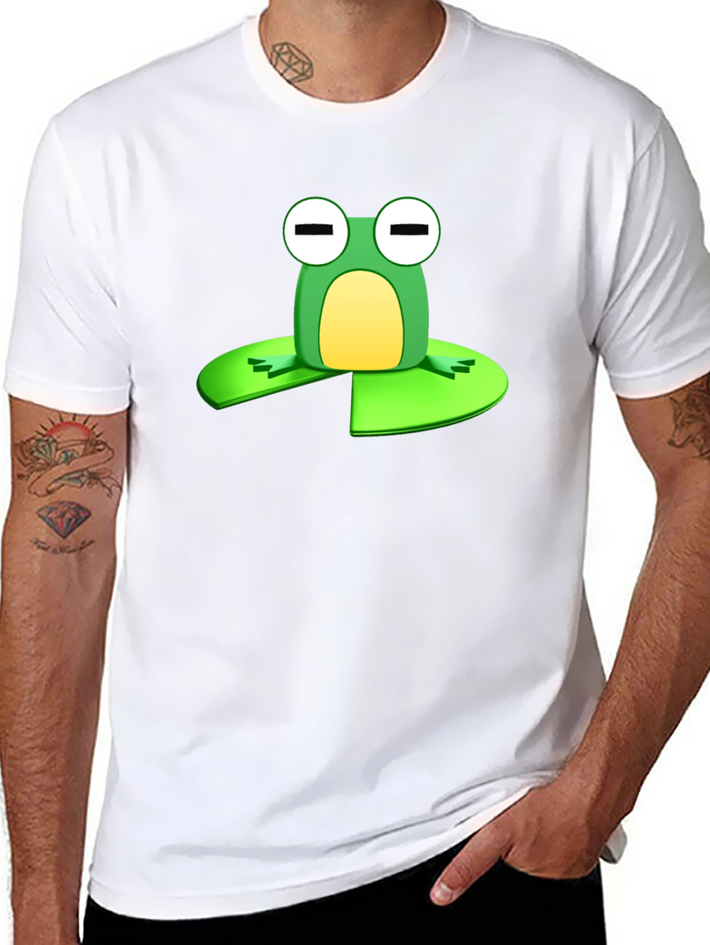 Frog on Lily Pad Graphic T-Shirt