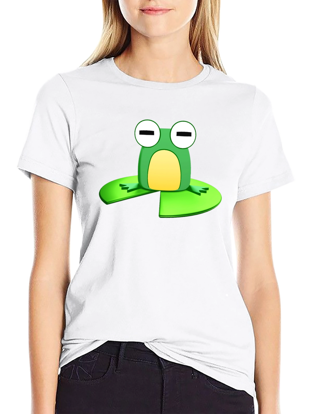 Frog on Lily Pad Graphic T-Shirt