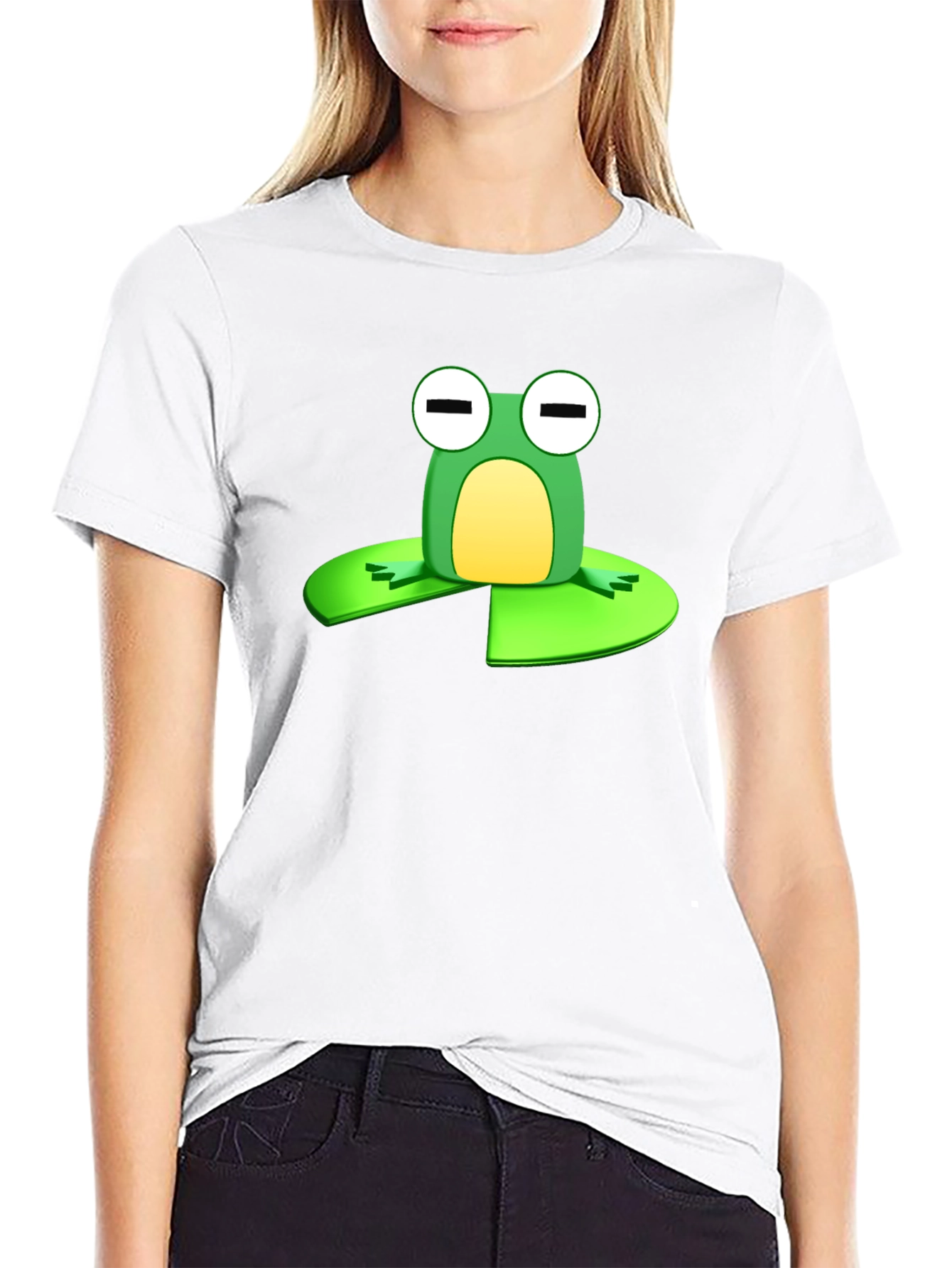 Frog on Lily Pad Graphic T-Shirt