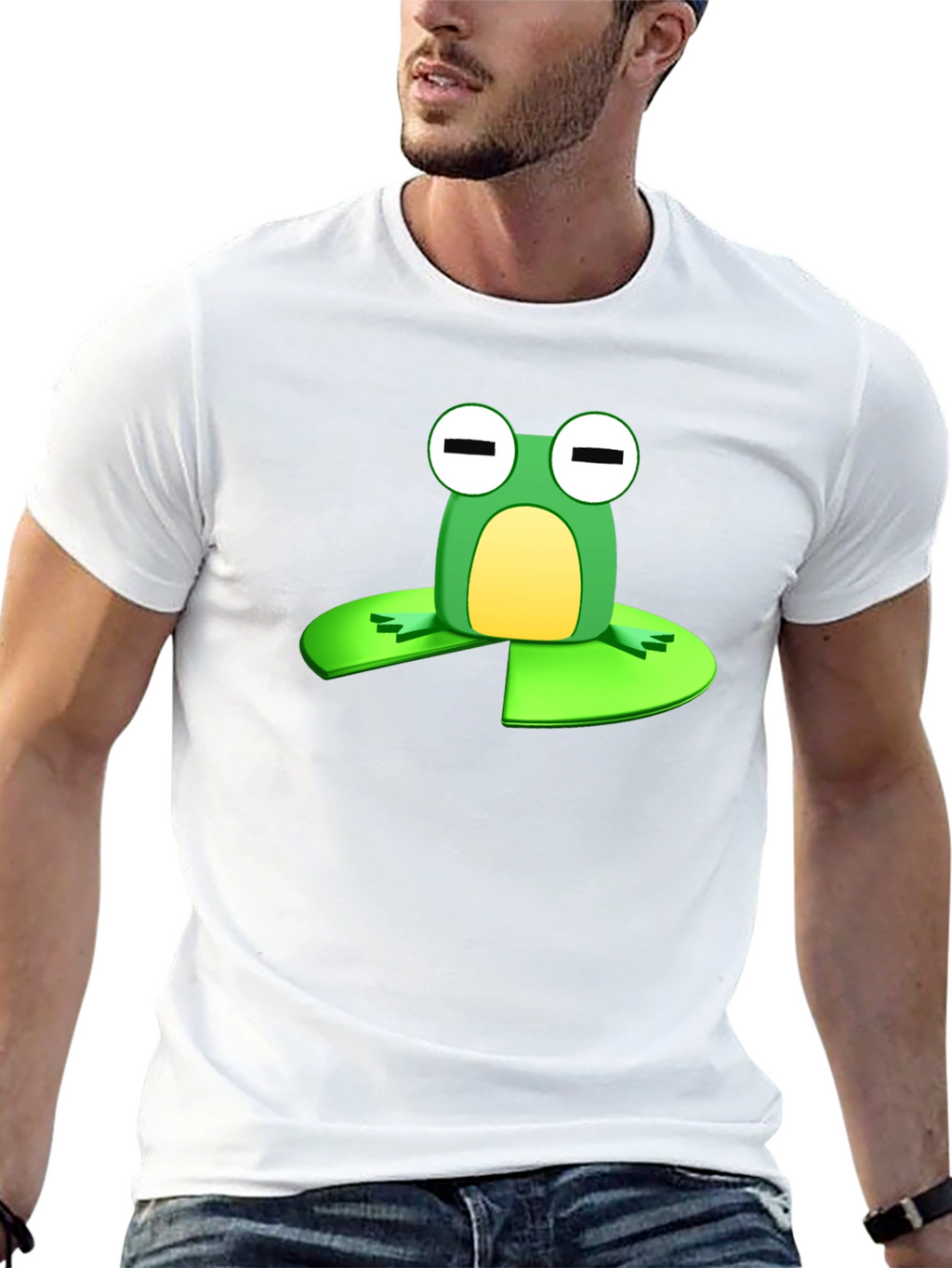 Frog on Lily Pad Graphic T-Shirt