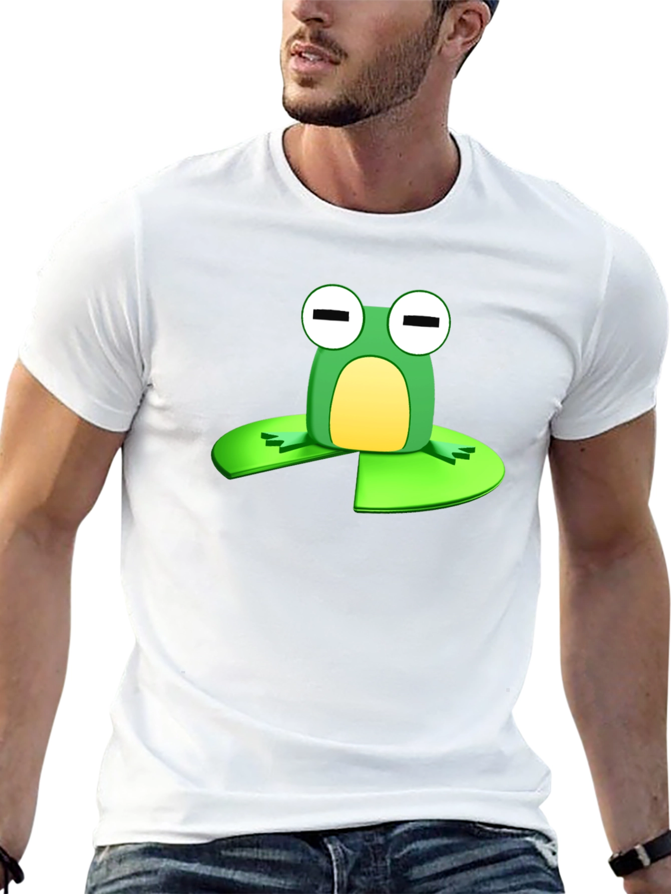 Frog on Lily Pad Graphic T-Shirt