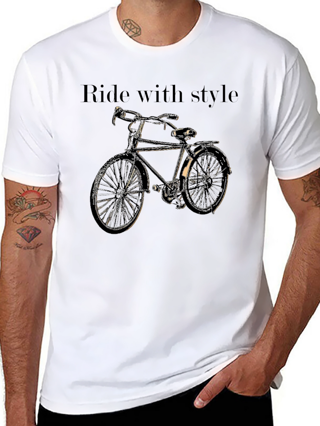 Ride with Style Bicycle Graphic Tee