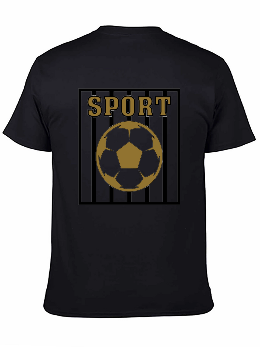 Mens Black Sport Soccer Graphic Tee