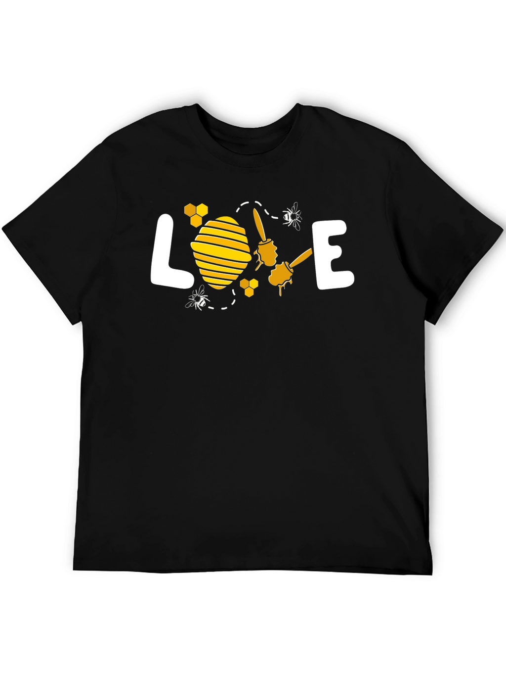 Bee Loved Graphic T-Shirt - Black Cotton Tee