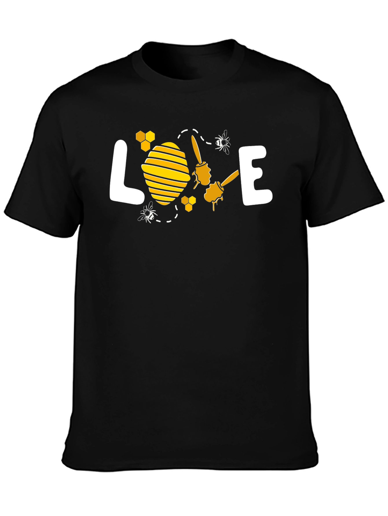 Bee Loved Graphic T-Shirt - Black Cotton Tee