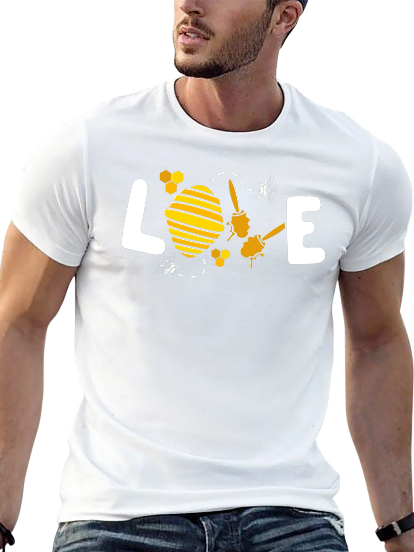 Bee Loved Graphic T-Shirt - Black Cotton Tee