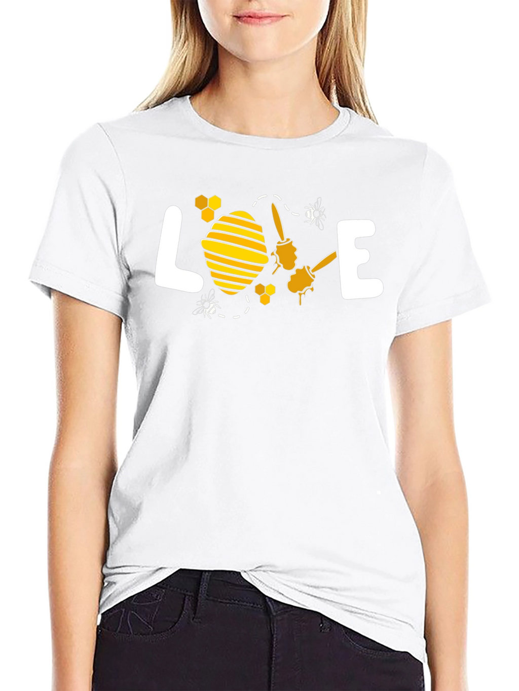 Bee Loved Graphic T-Shirt - Black Cotton Tee